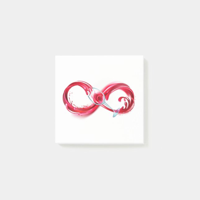 Infinity with Red Wine Post-it Notes (Front)