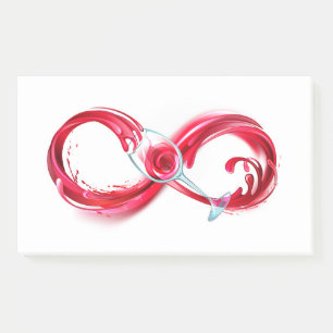 Infinity with Red Wine Post-it Notes