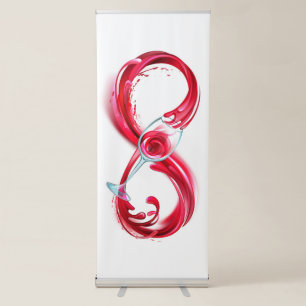Infinity with Red Wine Retractable Banner