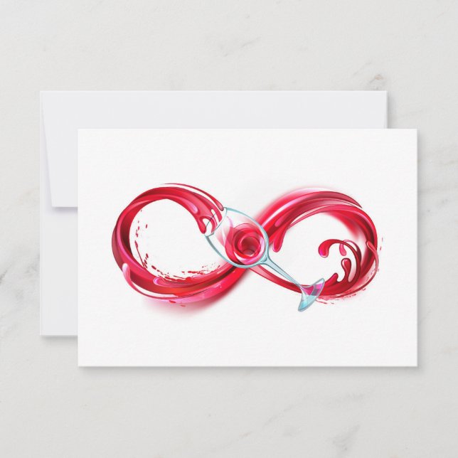 Infinity with Red Wine Save The Date (Front)