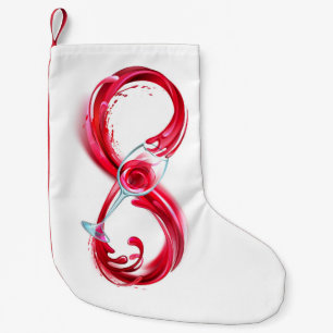 Infinity with Red Wine Small Christmas Stocking