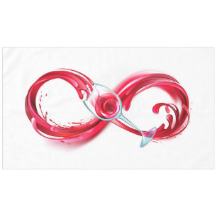 Infinity with Red Wine Tablecloth
