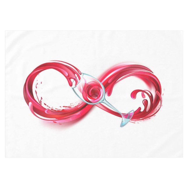 Infinity with Red Wine Tablecloth (Front (Horizontal))