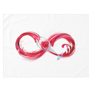 Infinity with Red Wine Tablecloth