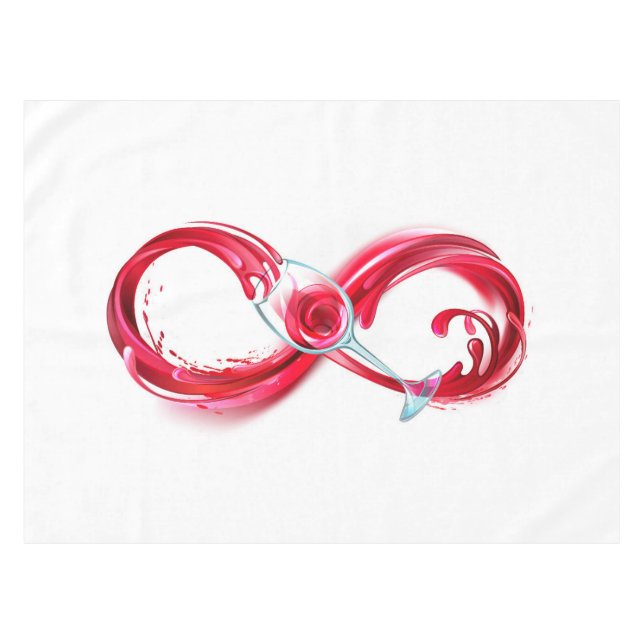 Infinity with Red Wine Tablecloth (Front (Horizontal))