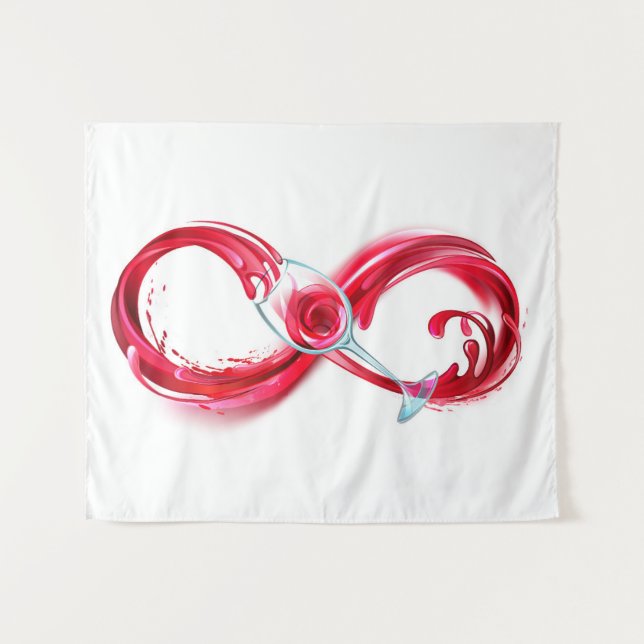 Infinity with Red Wine Tapestry (Front (Horizontal))