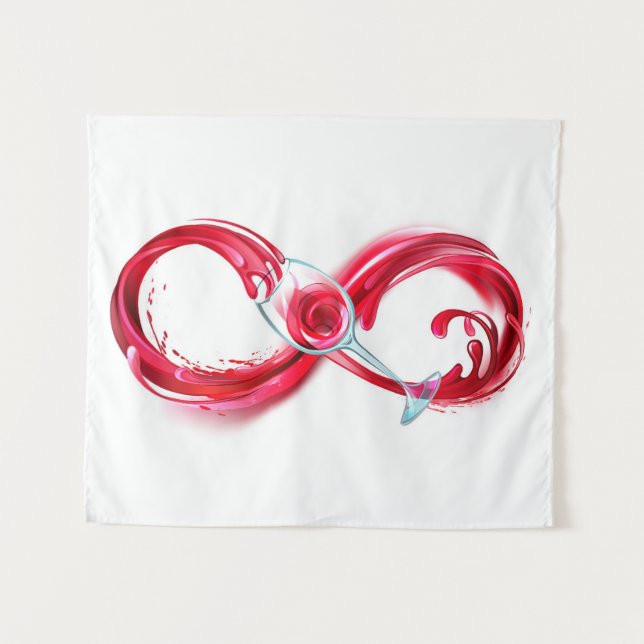Infinity with Red Wine Tapestry (Front (Horizontal))