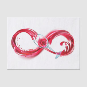 Infinity with Red Wine Tissue Paper