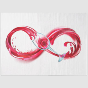 Infinity with Red Wine Tissue Paper