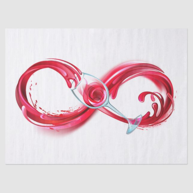 Infinity with Red Wine Tissue Paper (Front)