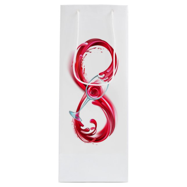 Infinity with Red Wine Wine Gift Bag (Front)