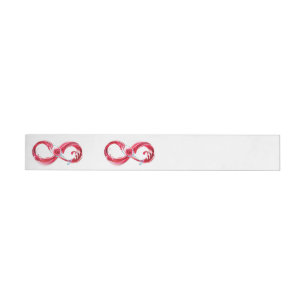 Infinity with Red Wine Wraparound Address Label