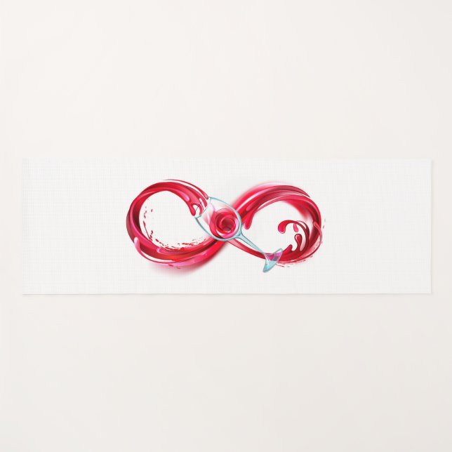 Infinity with Red Wine Yoga Mat (Front (Horizontal))