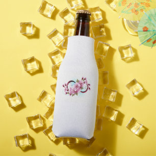 Infinity with Sakura Blossom Flowers Bottle Cooler