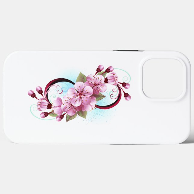Infinity with Sakura Blossom Flowers Case-Mate iPhone Case (Back (Horizontal))