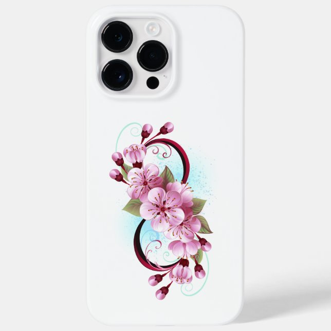 Infinity with Sakura Blossom Flowers Case-Mate iPhone Case (Back)