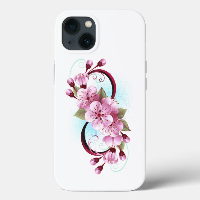 Infinity with Sakura Blossom Flowers Case-Mate iPhone Case (Back)