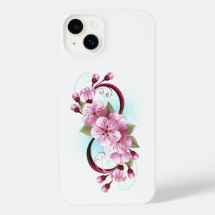 Infinity with Sakura Blossom Flowers iPhone 14 Plus Case