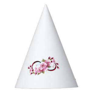 Infinity with Sakura Blossom Flowers Party Hat