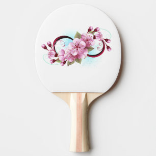 Infinity with Sakura Blossom Flowers Ping Pong Paddle