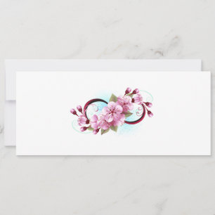Infinity with Sakura Blossom Flowers Save The Date