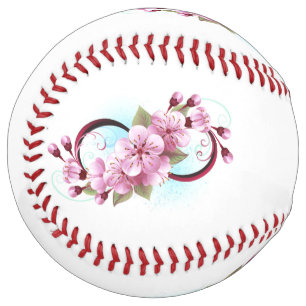 Infinity with Sakura Blossom Flowers Softball