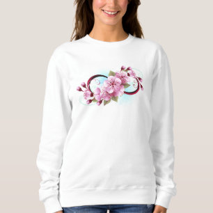 Infinity with Sakura Blossom Flowers Sweatshirt