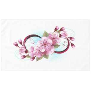 Infinity with Sakura Blossom Flowers Tablecloth
