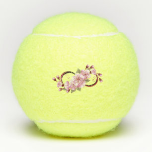 Infinity with Sakura Blossom Flowers Tennis Balls