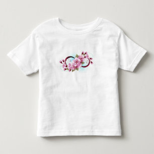 Infinity with Sakura Blossom Flowers Toddler T-Shirt