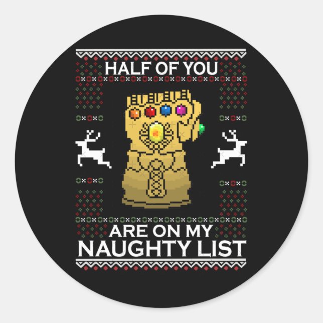 Infinity Xmas Friend T Shirt  Classic Round Sticker (Front)