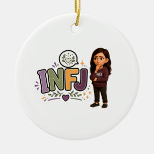 INFJ — The Guardian of Ideas Ceramic Tree Decoration