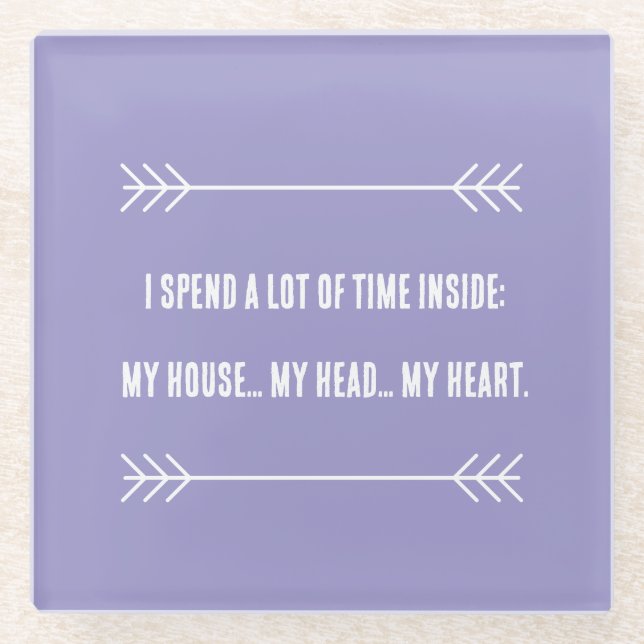 INFJ Vibes Glass Coaster (Front)