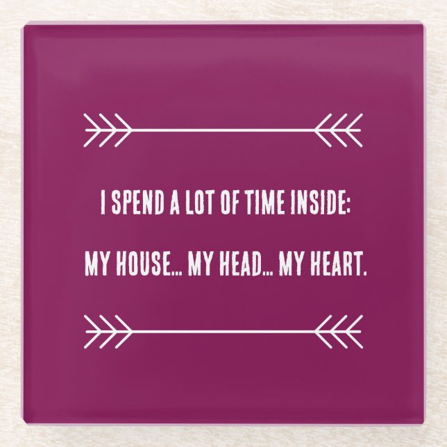 INFJ Vibes Glass Coaster (Front)