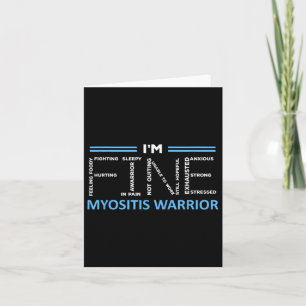 Inflammatory Myositis Awareness I´m Fine Blue Ribb Card