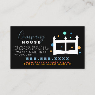 Inflatable Castle Jump House Bounce Party Rental Business Card