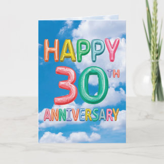 Inflated Messages Milestones 30 - Anniversary Card