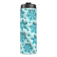 Inflated Snowflakes Puffy Tumbler: Sip in Winter