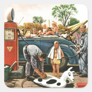 Inflating Beach Toy Square Sticker