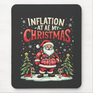Inflation Ate My Christmas Funny Santa Economy Mouse Mat