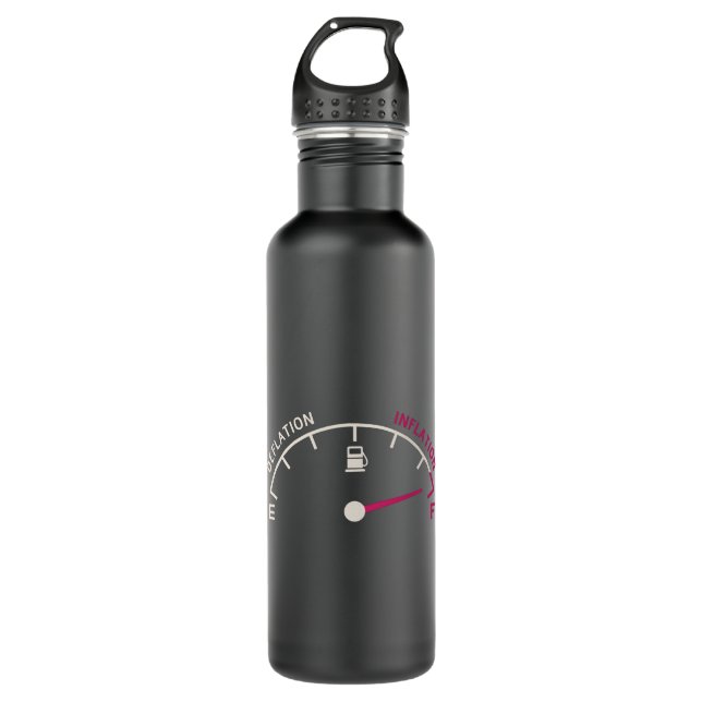 Inflation Deflation Fuel gauge 710 Ml Water Bottle (Front)