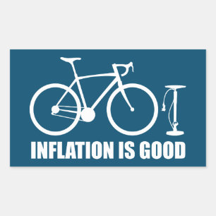 Inflation Is Good Bicycle Rectangular Sticker