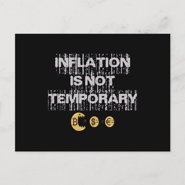 Inflation is not transitory postcard (Front)