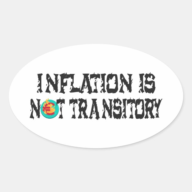 Inflation is not transitory square sticker (Front)