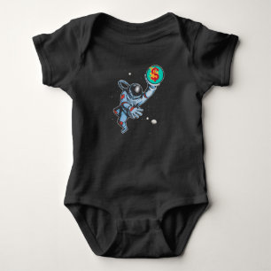 Inflation to the moon astronaut baby bodysuit