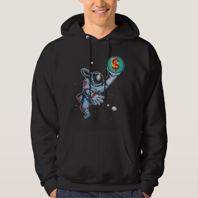Inflation to the moon astronaut hoodie (Front)