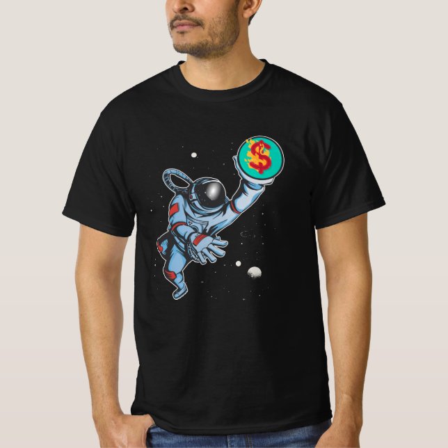 Inflation to the moon astronaut T-Shirt (Front)
