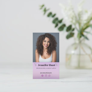 Influence, Minimalist Social Media Makeup Artist Business Card