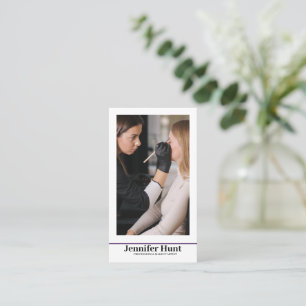 Influence, Minimalist Social Media Makeup Artist Business Card