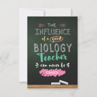 Influence of a Good Biology Teacher